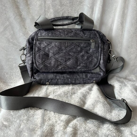 ihkwip Crossbody Bag Womens Gray Rectangle Purse Adjustable Zippers - Picture 1 of 6